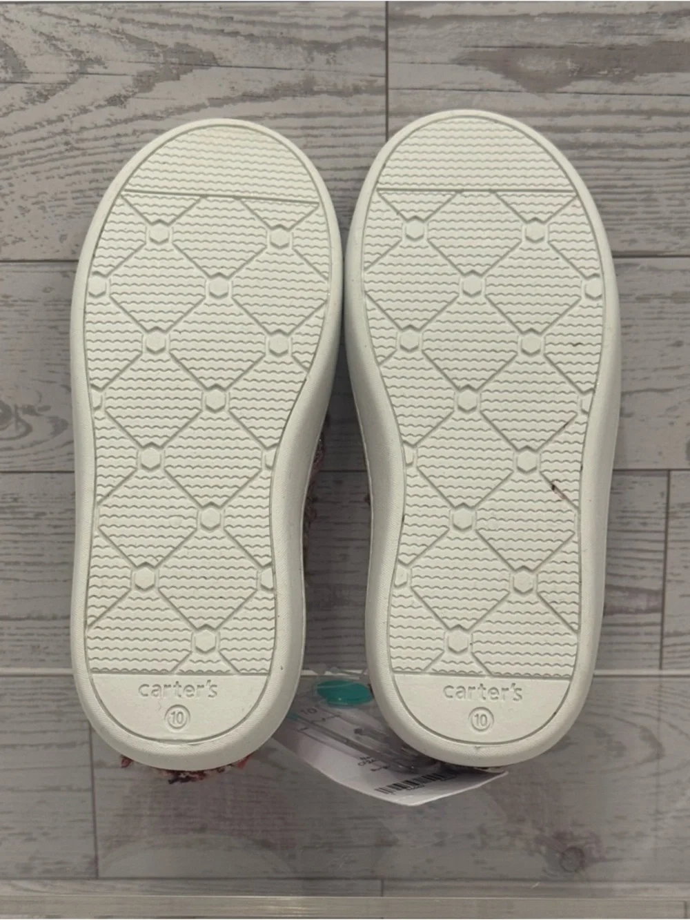 Carter's Pink Tweed Nettie Slip-On Shoes with White Rubber Sole